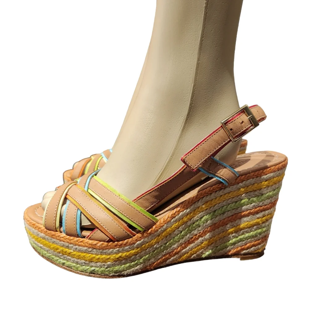 Kate spade espadrille platform colorful shoes made in Spain. - Picture 6 of 16